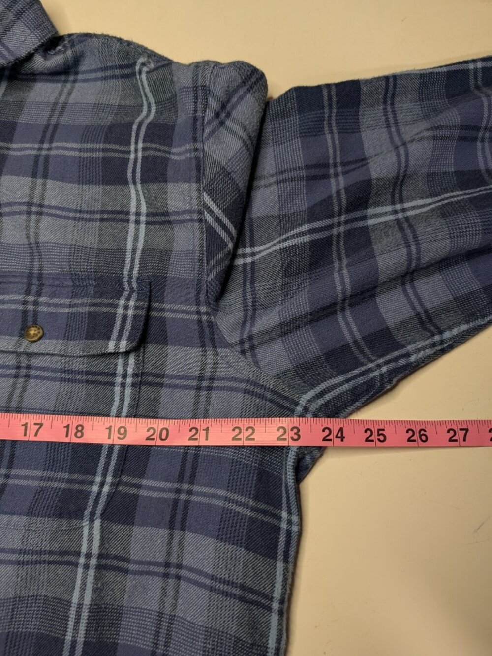 Toad&Co Men's Indigo Blue Plaid Flannel Slim Fit Shirt Organic Cotton XL - Picture 11 of 11